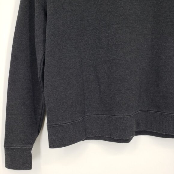 3/$25 a.n.a. Padded Shoulder Sweatshirt Top S Long Sleeve Charcoal Gray - Picture 10 of 11